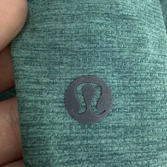 Lululemon Fast Free Long Sleeve Running Shirt Mens Large Green Reflective Tee - Picture 4 of 5